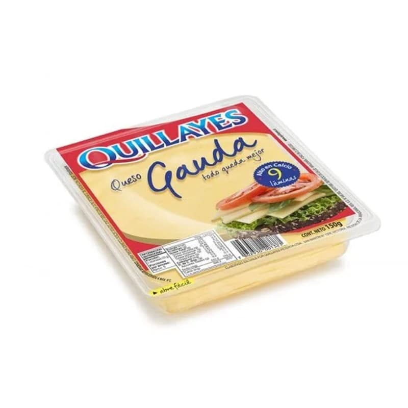 Imagen de Queso gauda quillayes laminado 150 gr