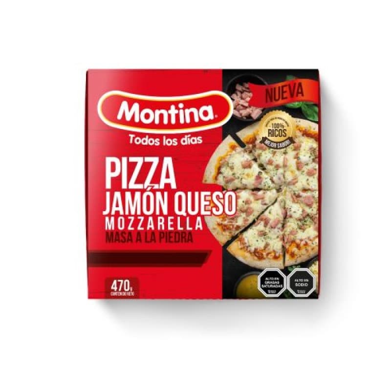 Imagen de Pizza montina jamon queso 470 gr